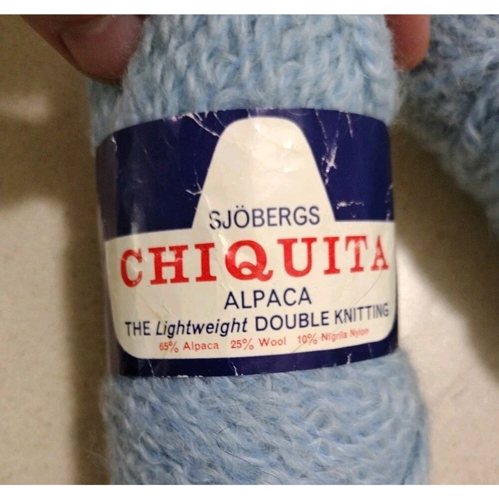 Sjoberg's Chiquita Alpaca, Wool, And Nylon Yarn Baby Blue Double Knitting